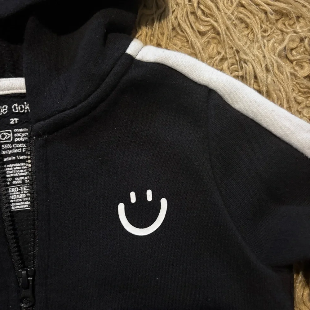 Okie Dokie Black and White Kids Jogger Set Size 2T